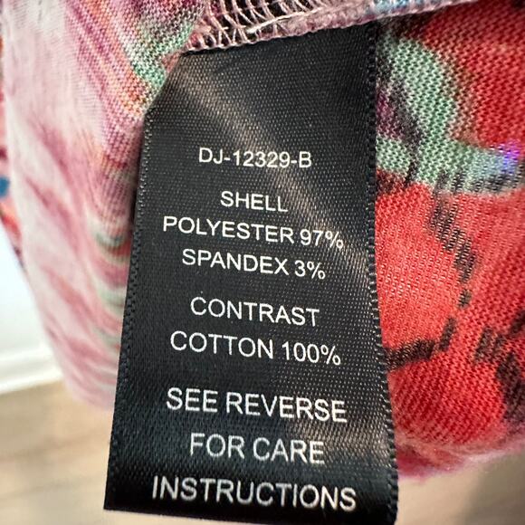 Karlie Crochet Knit V-Neck Maxi Dress Women's Medium Aztec Pink Red Western Boho - Picture 5 of 7